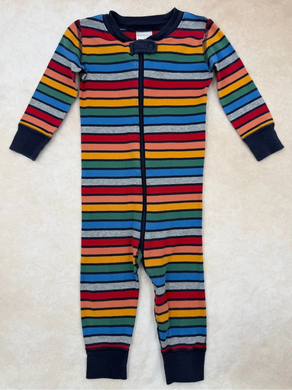 Hanna Andersson Colorful Striped Zippy Sleeper 80